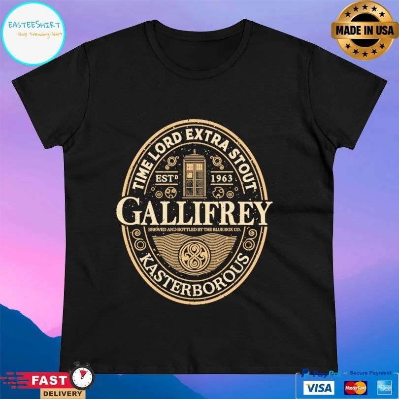 Gallifrey Time Lord Extra Stout Kasterborous Estd 1963 T-shirt