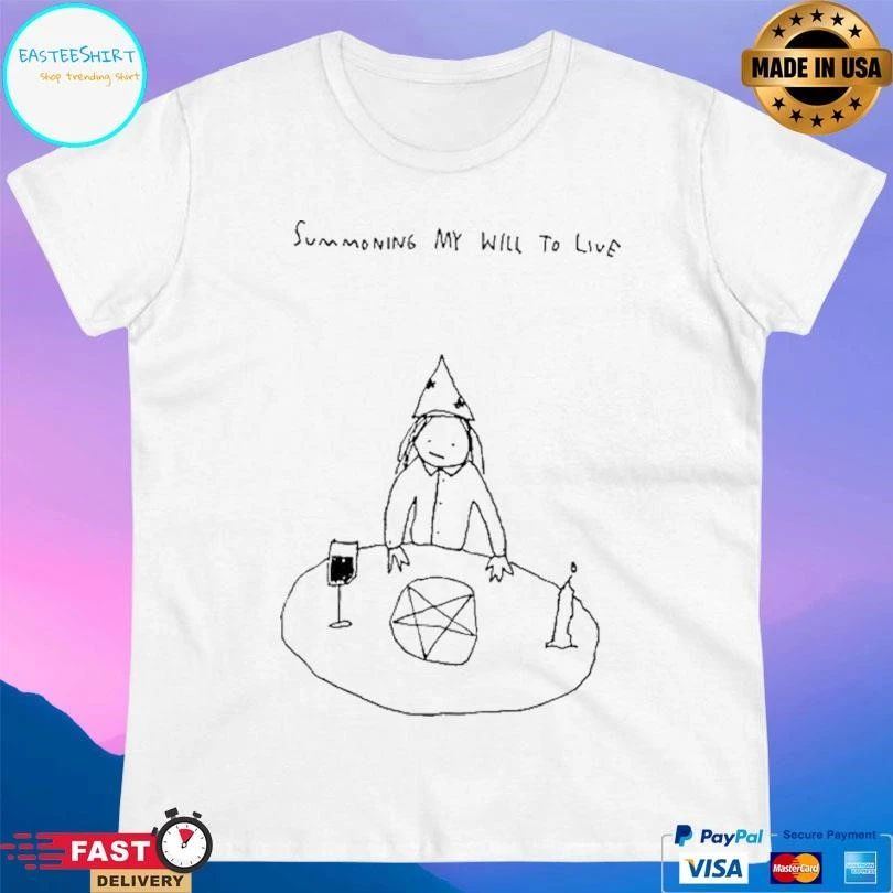 Classic Summoning My Will To Live Drawing T-shirts