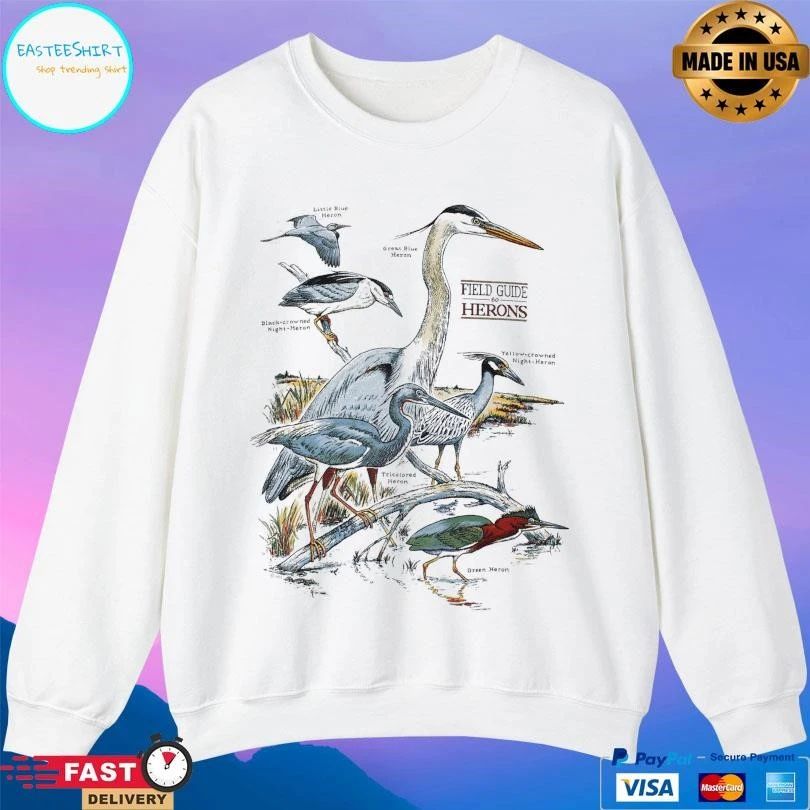 Field Guide To Herons Adult T-shirts
