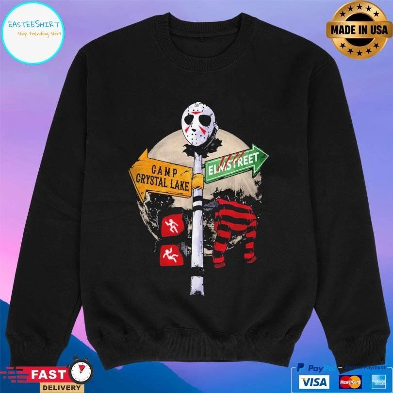 Cursed Land Camp Crystal Lake Elm Street Halloween 2025 T-shirts