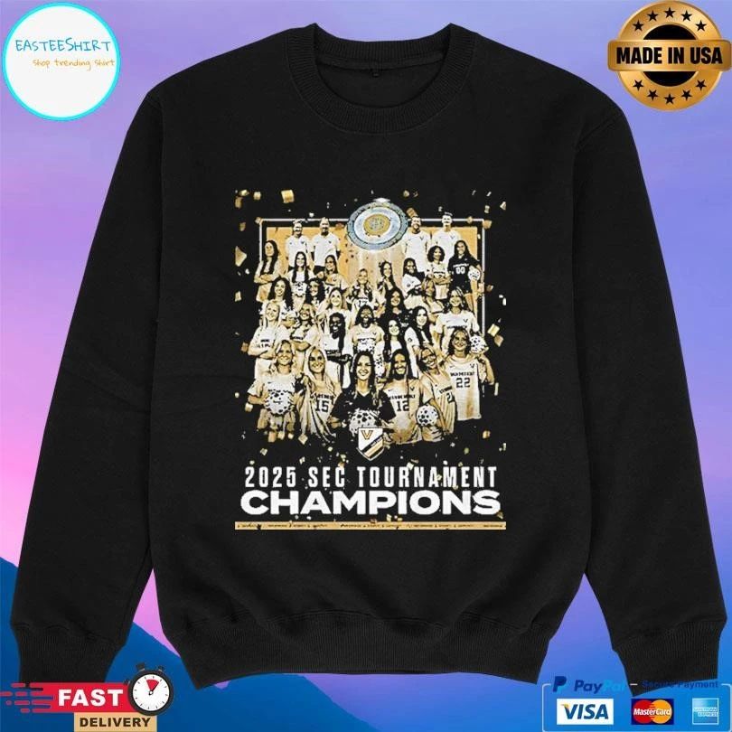 Vanderbilt Commodores Soccer All Team 2025 Sec Tournament Champions T-shirts