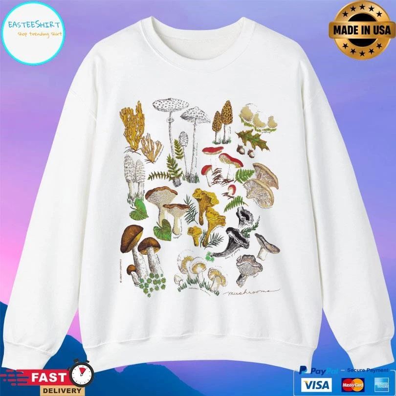Mushrooms Adult Natural T-shirts