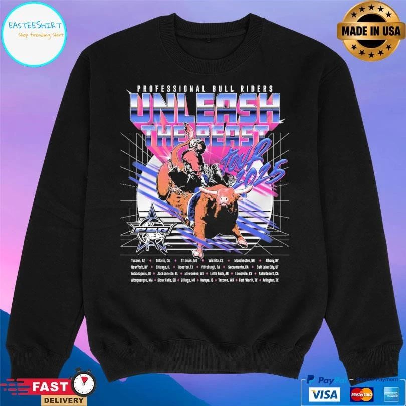 Professional Bull Riders Unleash The Beast 2025 Routing T-shirts
