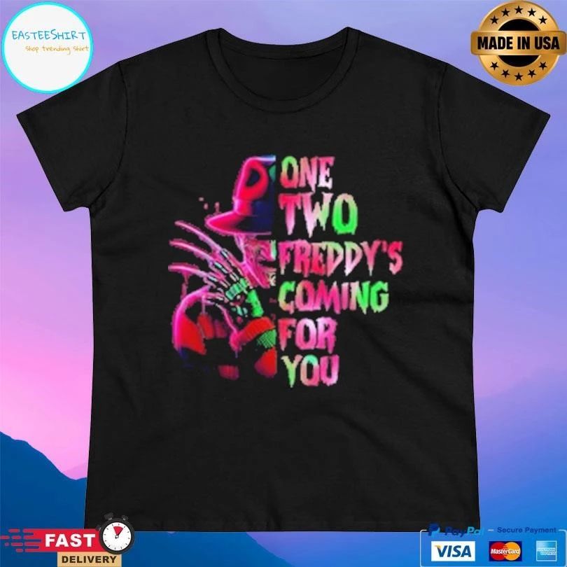 One Two Freddy’s Coming For You Horror Characters Movie Halloween 2025 T-shirts