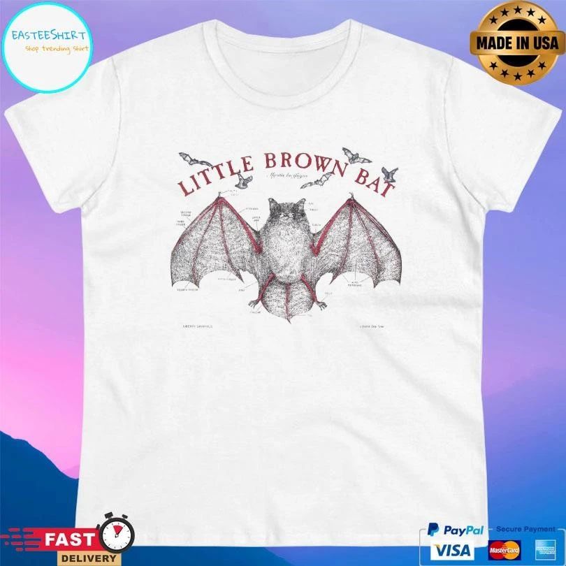 Little Brown Bat Adult Natural T-shirts