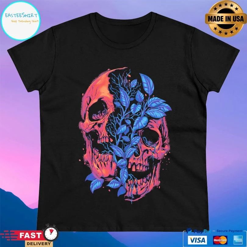 Split Nature Skull T-shirts