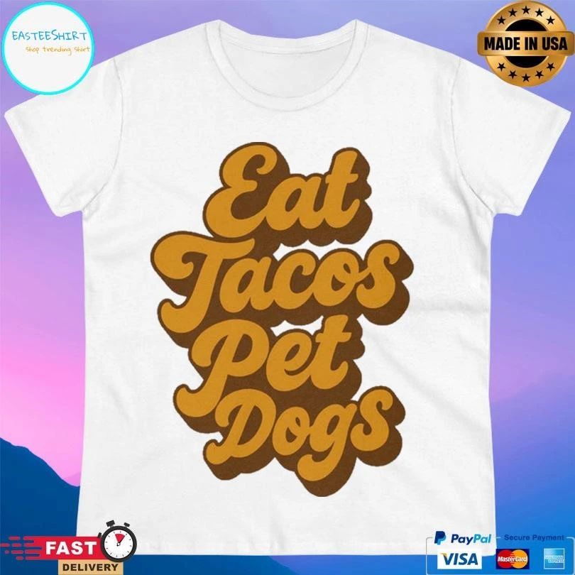 Eat Tacos Pet Dogs 70s Ringer T-shirts