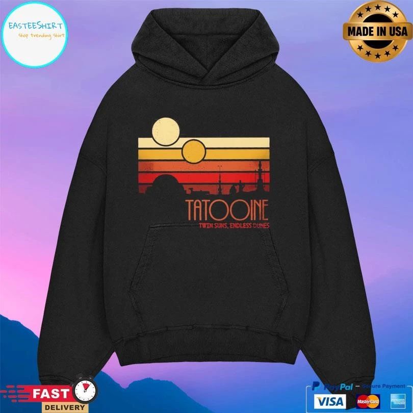 Retro Tatooine Twin Suns Endless Dunes T-shirts
