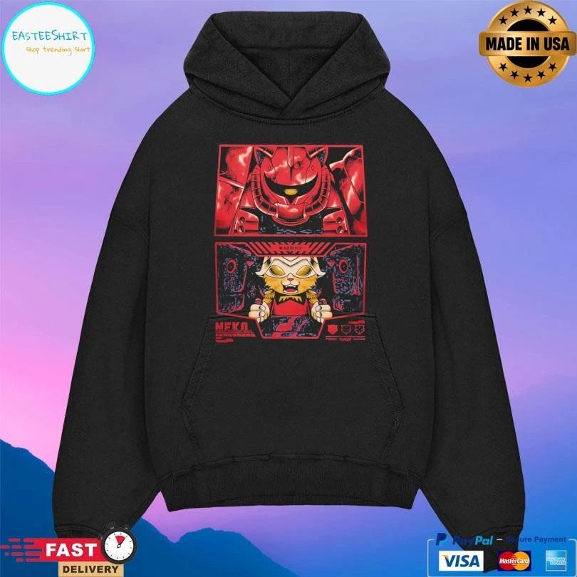 Cat Aznable Warning Neko T-shirts
