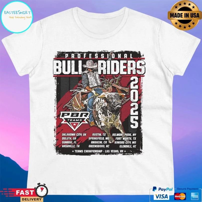 Professional Bull Riders 2025 Team Series Routing T-shirts