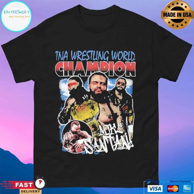 Mike Santana TNA Wrestling World Champion Vintage Collage T-shirts