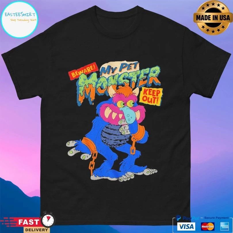 Beware Keep Out Illustration My Pet Monster T-shirts