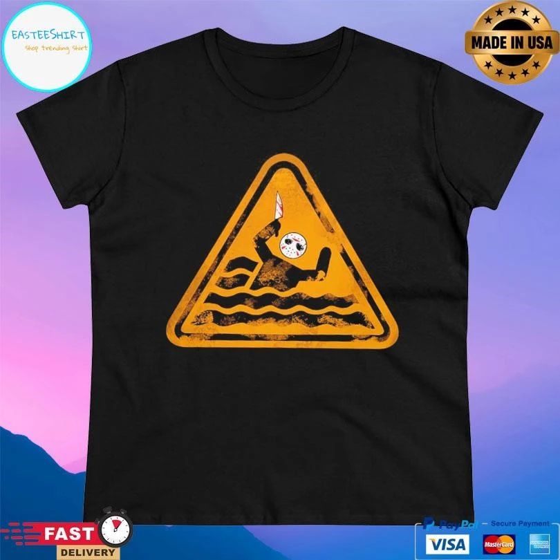 Don’t Swim Here Signage Halloween 2025 T-shirts