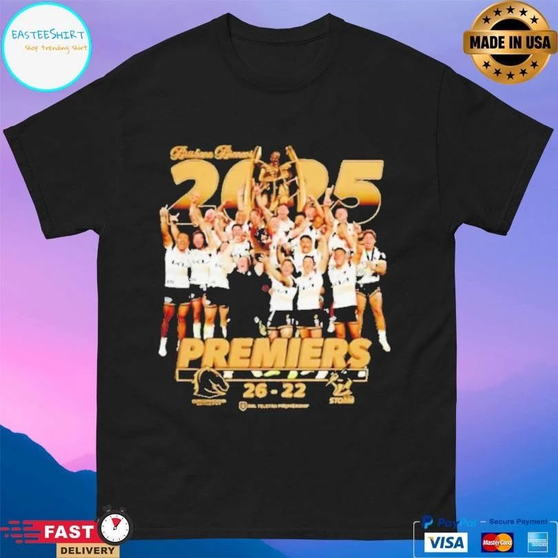 Brisbane Broncos Vs Melbourne Storm Premiers 2025 T-shirts