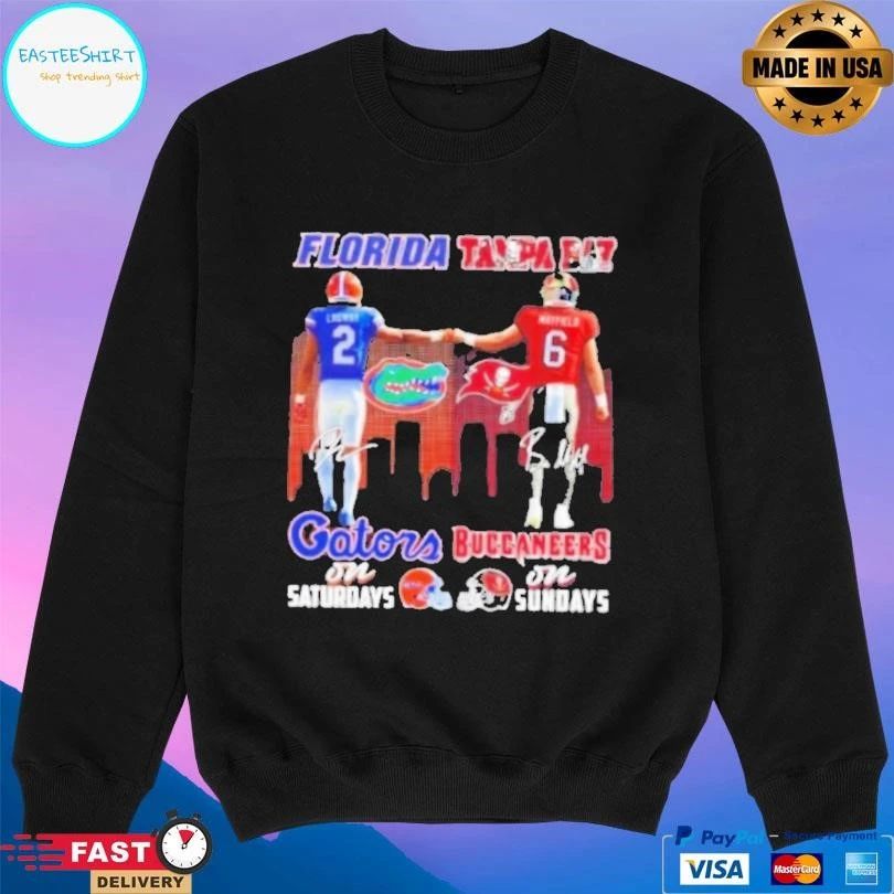Lagway Florida Gators On Saturdays X Mayfield Tampa Bay Buccaneers On Sundays Skyline T-shirts