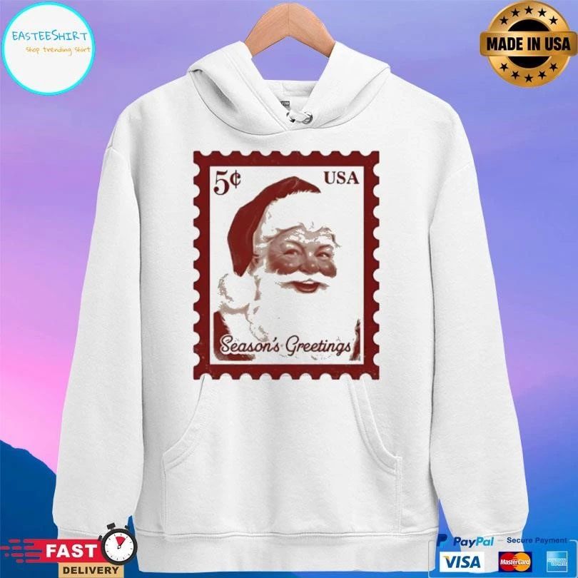 Santa Stamp Seasons Greetings T-shirts