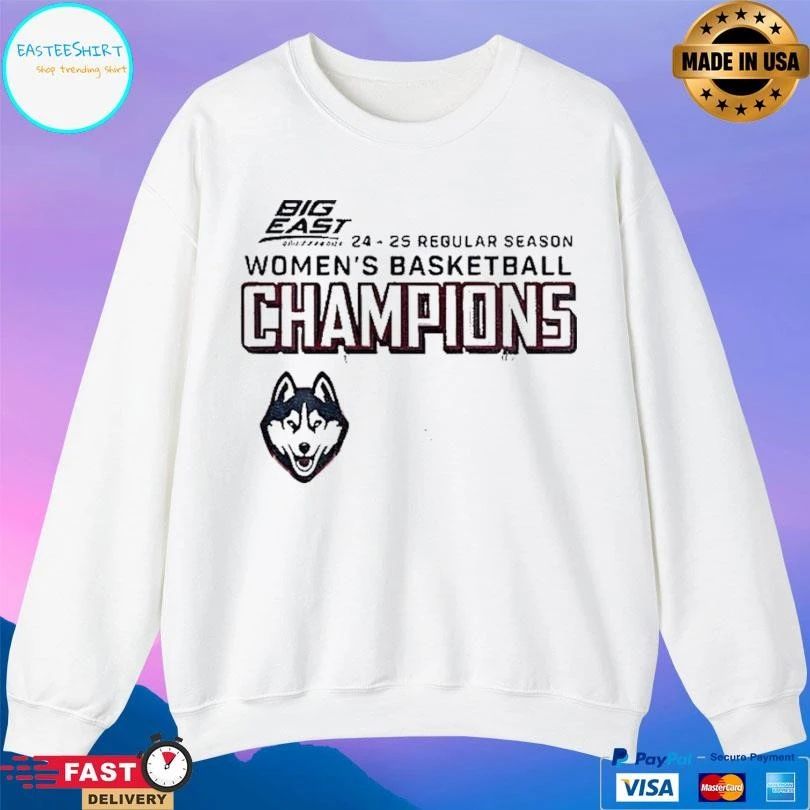 Uconn Women’s Basketball Nba 2024 25 Big East Wbb Tournament Champions T-shirts