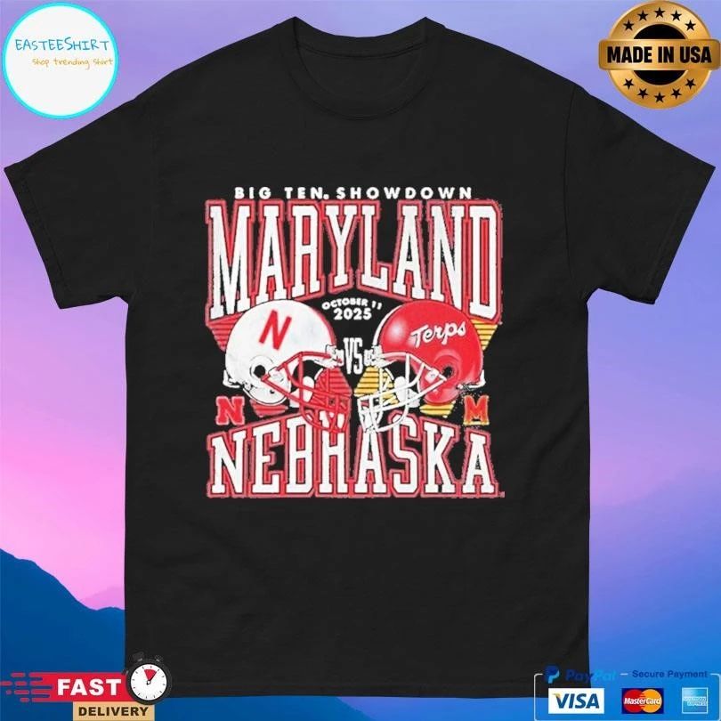 Maryland Terrapins Vs Nebraska Cornhuskers 2025 Big Ten Showdown Football T-shirts
