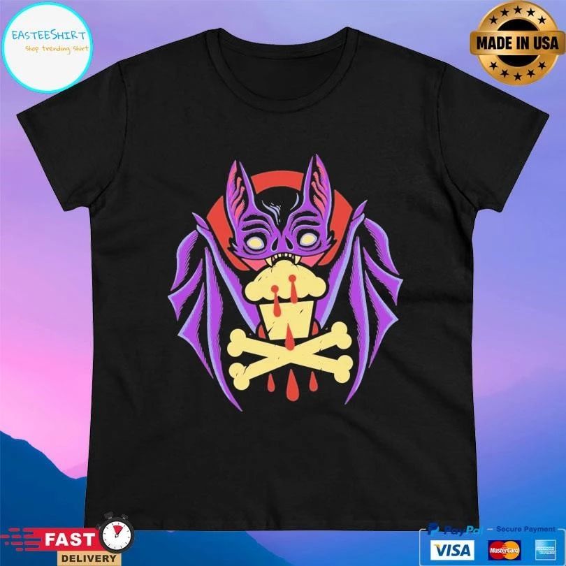 Bat Bites Johnny Cupcakes Halloween 2025 T-shirts