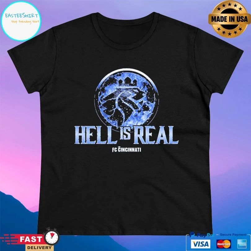 Hell Is Real Kombat Ice Blue Fc Cincinnati T-shirts