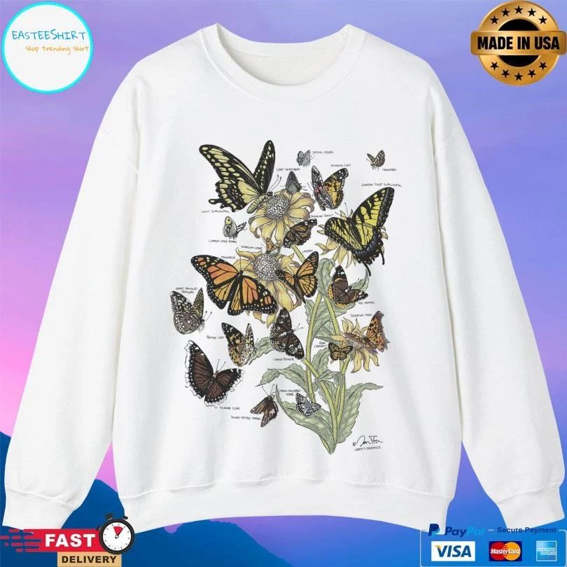 Butterflies Of North America Ladies T-shirts