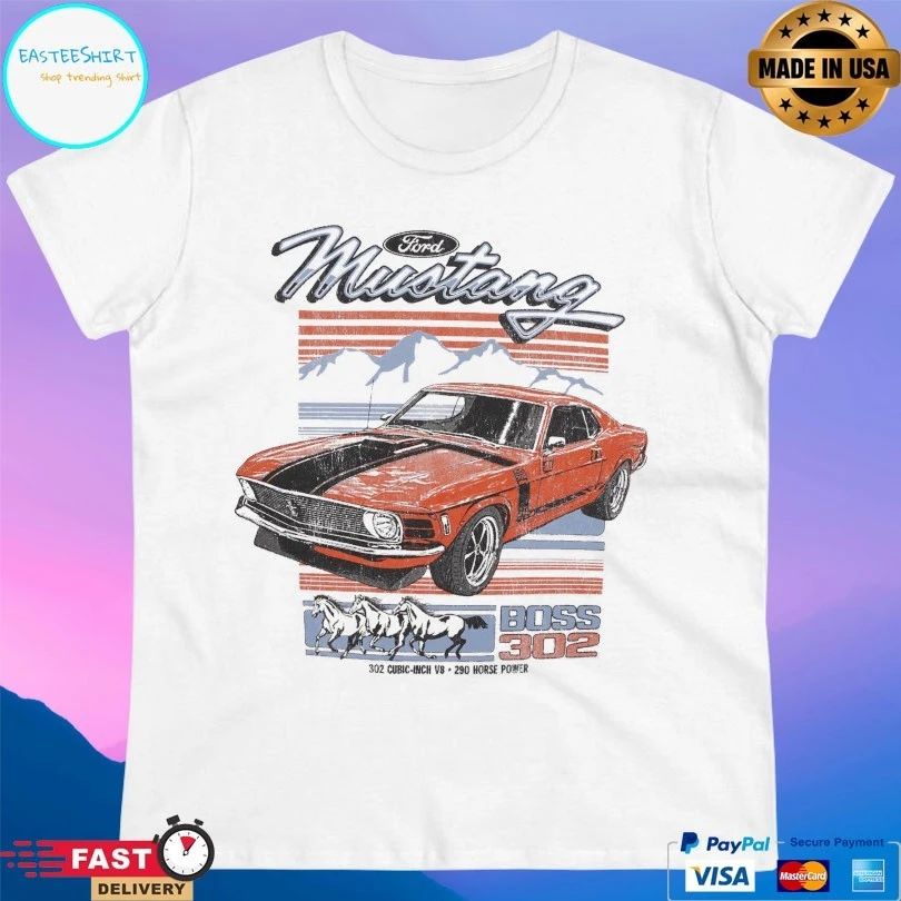 Ford Mustang Car Vintage Boss 302 T-shirt