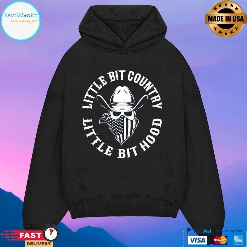 Little Bit Country Little Bit Hood Cowboy Skull T-shirts