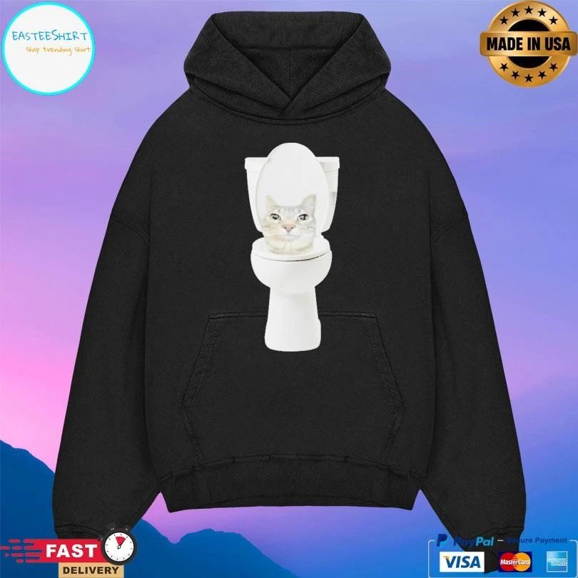 Skibidi Toilet Cat Meme T-shirts