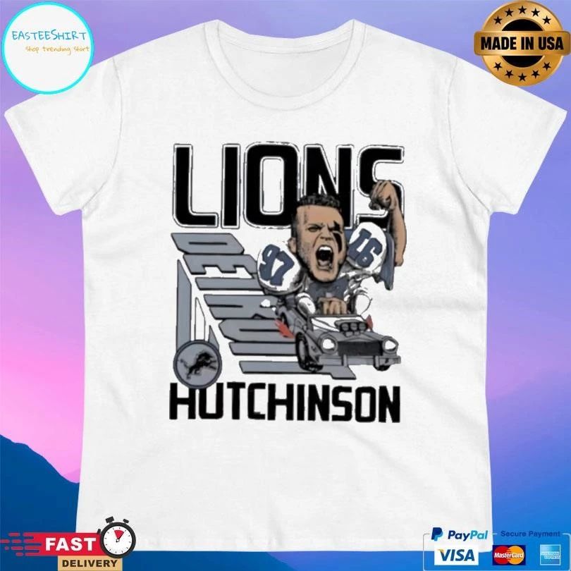 Aidan Hutchinson Detroit Lions Signature Player Logo T-shirts