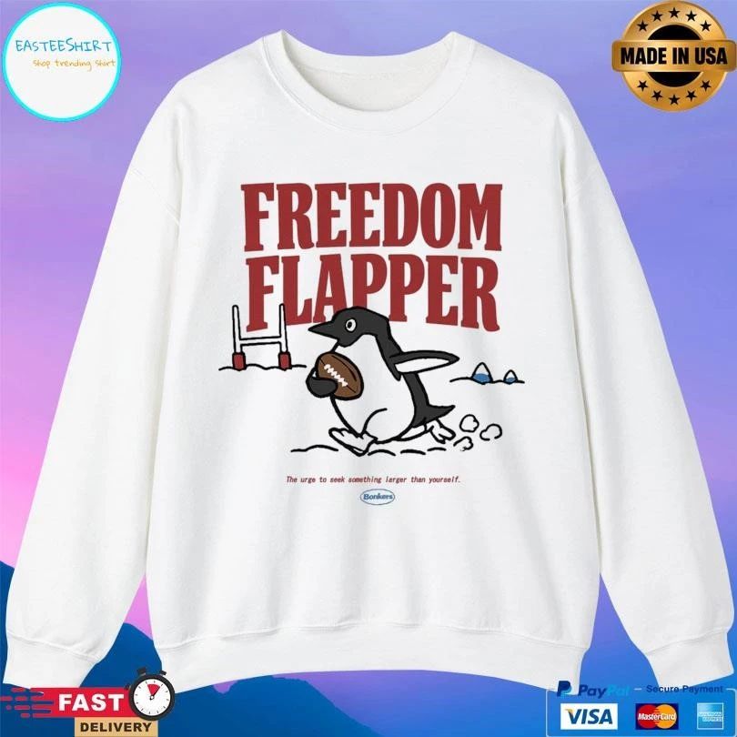 Freedom Flapper Penguin The Urge To Seek Something Larger Than Yourself T-shirts