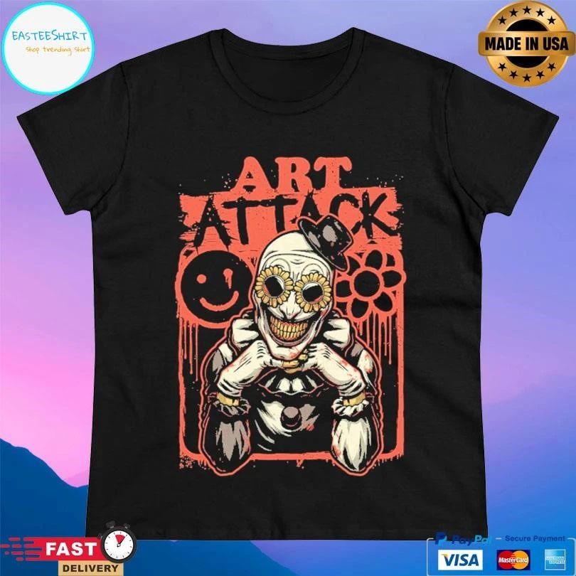 Clown Art Attack Tv Show Studio Mootant T-shirts