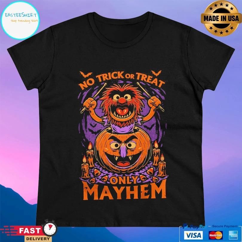 No Trick Or Treat Only Mayhem Halloween 2025 T-shirts