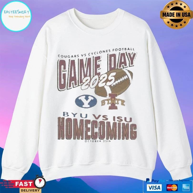 Homecoming Gameday Showdown 2025 Iowa State Cyclones Vs Byu Cougars October 25 T-shirts