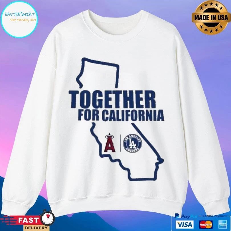 Los Angeles Dodgers Together For California T-shirts