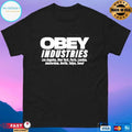 Obey Industries Los Angeles New York Paris London Amsterdam Berlin Tokyo Seoul T-shirt
