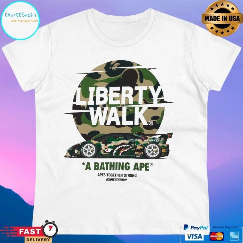 Liberty Walk A Bathing Ape Apes Together Strong T-shirts