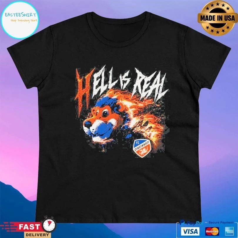 Fc Cincinnati Hell Is Real Retro Flame T-shirts