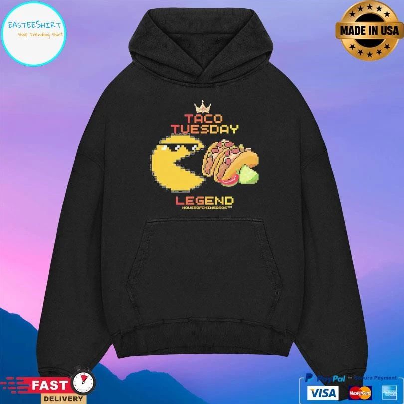 Taco Tuesday Legend Houseofchingasos Pacman 8-Bit T-shirts