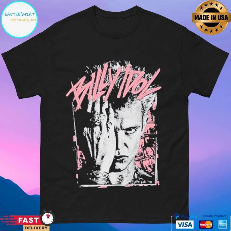 Billy Idol Pink Scratch Billy 2025 Tour T-shirts