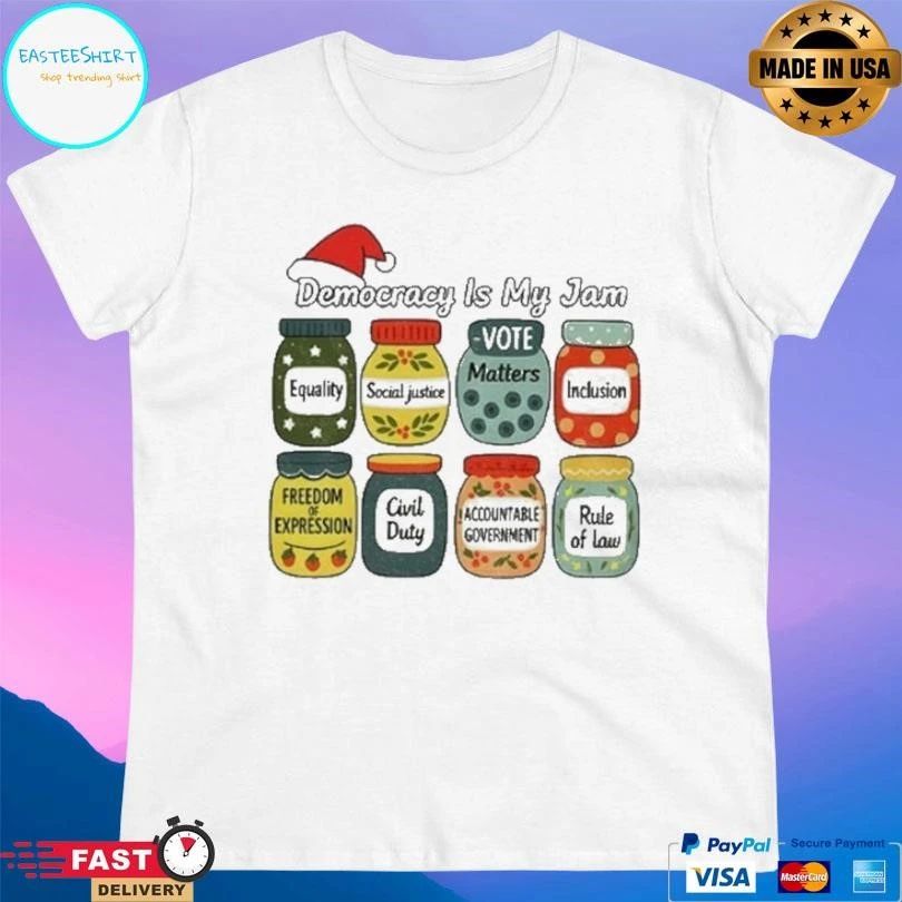 Political Christmas Democracy Is My Jam Pro Democracy 2025 T-shirts