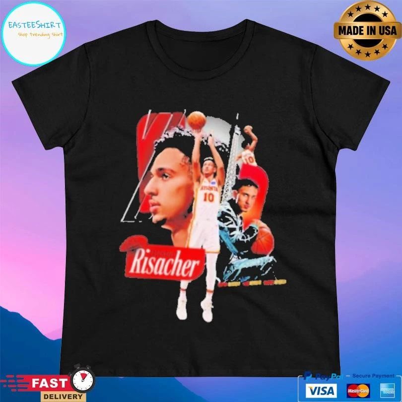 Zaccharie Risacher Atlanta Hawks Basketball Player Graphic T-shirts