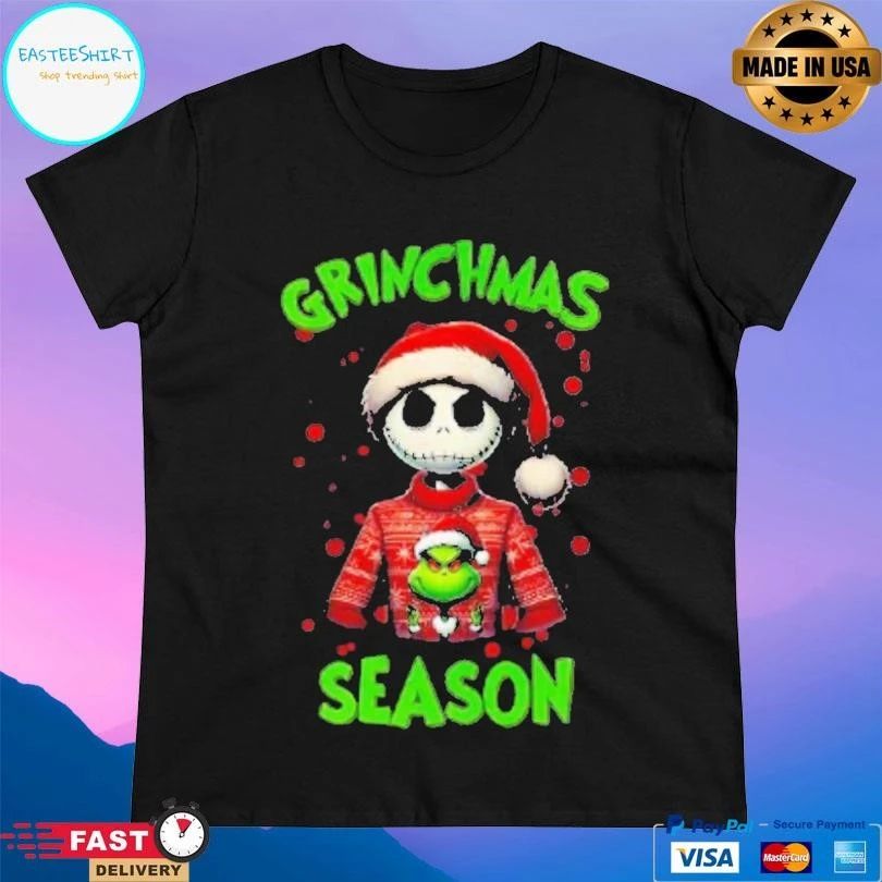 Jack Skellington Grinchmas Season 2025 T-shirts