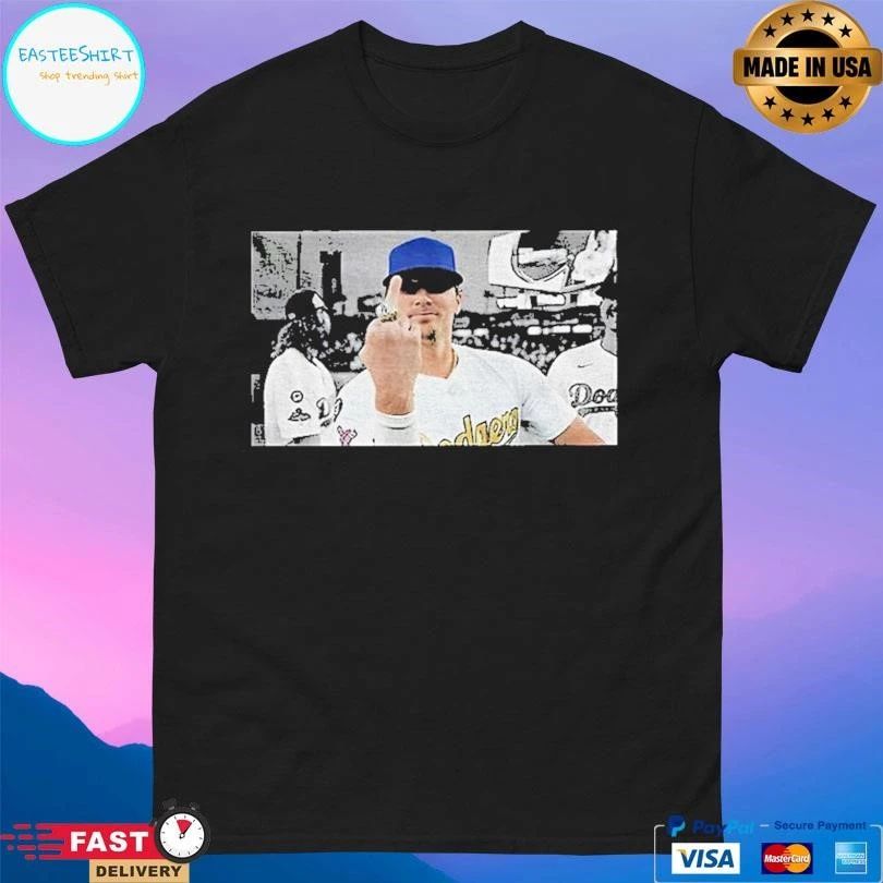 Kike Hernandez Funny Middle Finger Los Angeles Dodgers Baseball Championship Game Day 2025 T-shirts