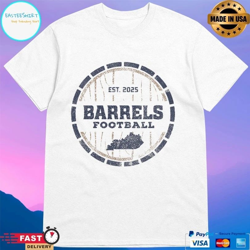 Kentucky Barrels Distillery Circle Youth Football Est 2025 T-shirts