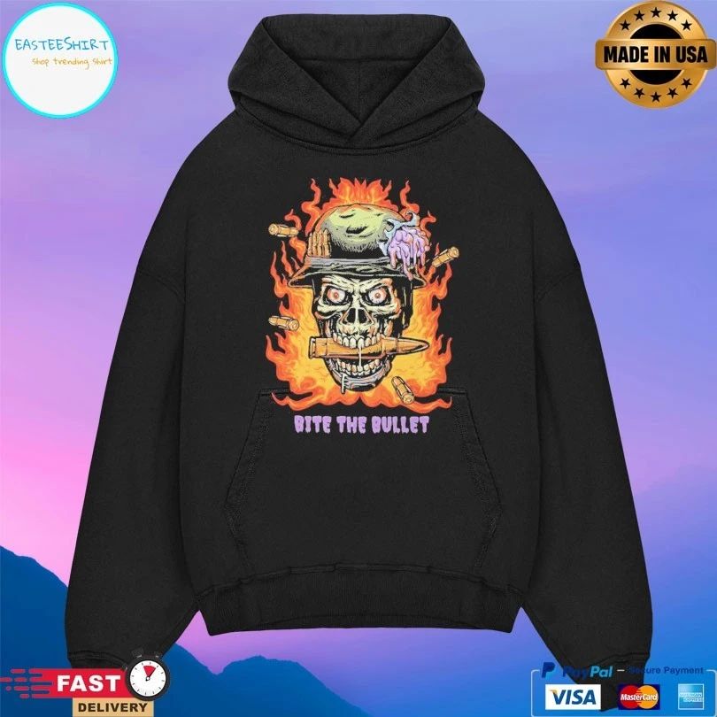 Bite The Bullet Skull Zombie T-shirt
