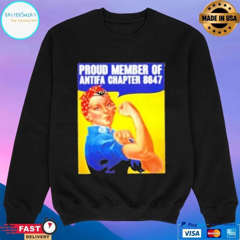 Girl Strong Proud Member Of Antifa Chapter 8647 T-shirts