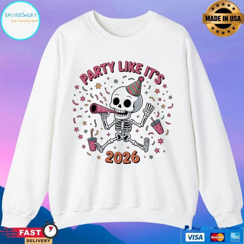Party Like It’s 2026 Skeleton T-shirts
