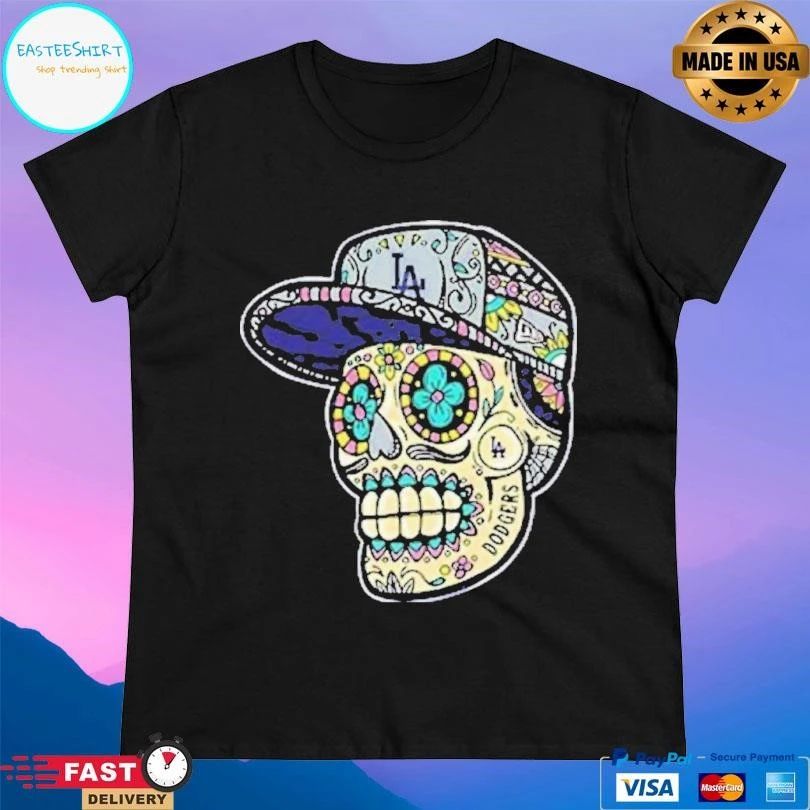 New Era Los Angeles Dodgers Skeleton Mlb Team T-shirts