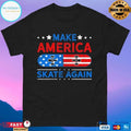 Make America Skate Again Us Flag Retro T-shirt