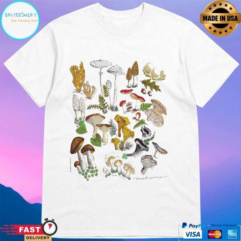 Mushrooms Adult Natural T-shirts